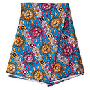 African Wax Print Fabric (Ankara) - Blue / pink