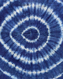 Authentic African Handmade Bogolan Mud Cloth - Deep Blue / White - Afrilege