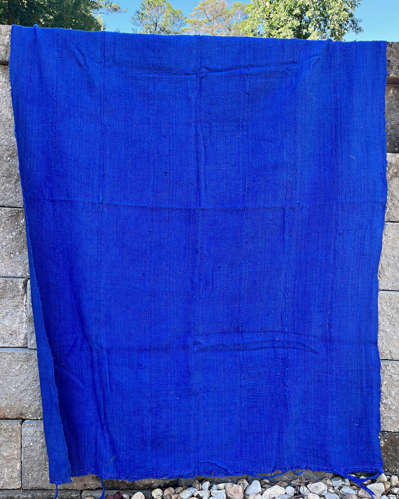 Authentic African Handmade Bogolan Mud cloth - Blue - Afrilege