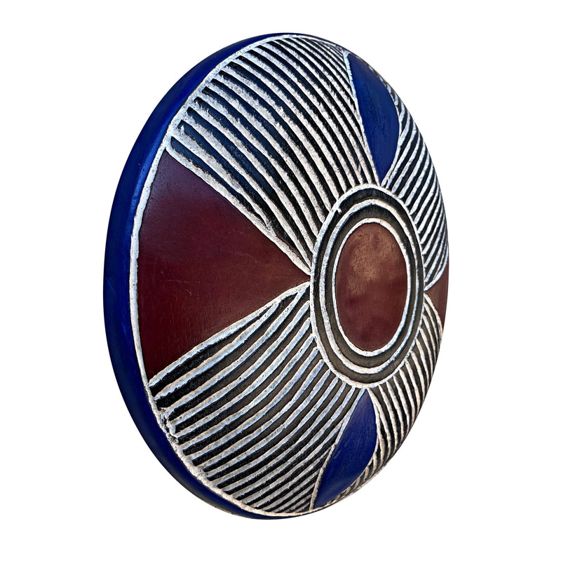 African Round Songye Wooden Shield