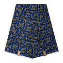 African Wax Print Fabric by The Yard - Olive Green / Blue - Afrilege