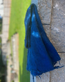 Authentic African Handmade Bogolan Mud cloth - Deep Blue / White - Afrilege