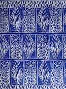 Bamileke Ndop pattern African Wax Print Fabric - Blue - Afrilege