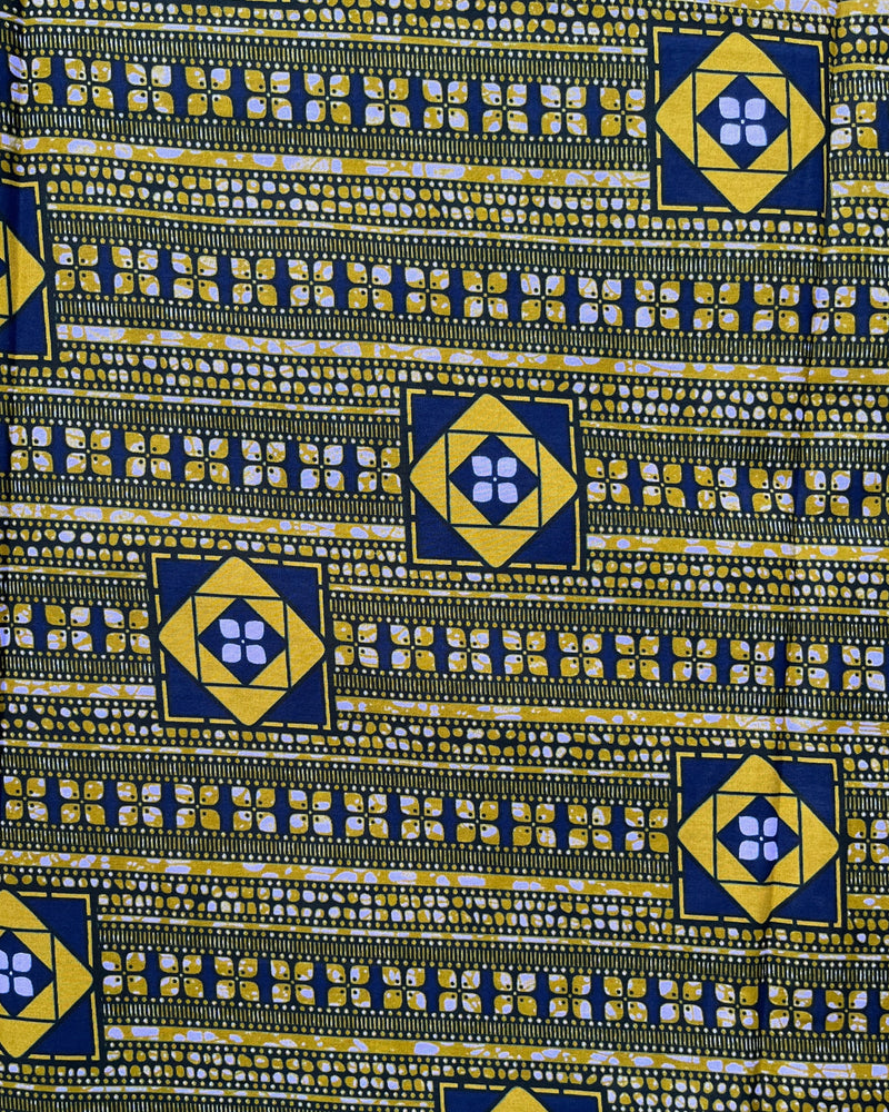 African Wax Print Fabric by The Yard - Olive Green