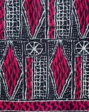 Bamileke Ndop pattern African Wax Print Fabric - Blue / Pink - Afrilege