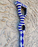 Bamileke Hand Beaded African Carved Walking Stick / Cane - Afrilege