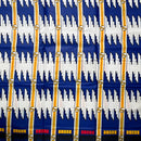 African Wax Print Fabric (Ankara) - Blue / White / Gold - Afrilege