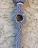 Bamileke Hand Beaded African Carved Walking Stick / Cane - Afrilege