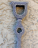 Bamileke Hand Beaded African Carved Walking Stick / Cane - Afrilege