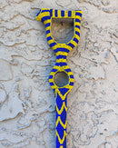 Bamileke Hand Beaded African Carved Walking Stick / Cane - Afrilege