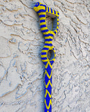 Bamileke Hand Beaded African Carved Walking Stick / Cane - Afrilege