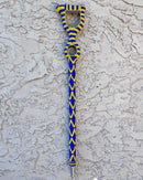 Bamileke Hand Beaded African Carved Walking Stick / Cane - Afrilege