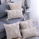 Modern Geometric Boho cushion cover with Tassels pillow cover - Afrilege