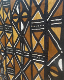 African Handmade Mud Cloth Bogolan Fabric - Black / Brown - Afrilege