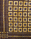 African Wax Print Fabric by The Yard - Brown / Gold - Afrilege