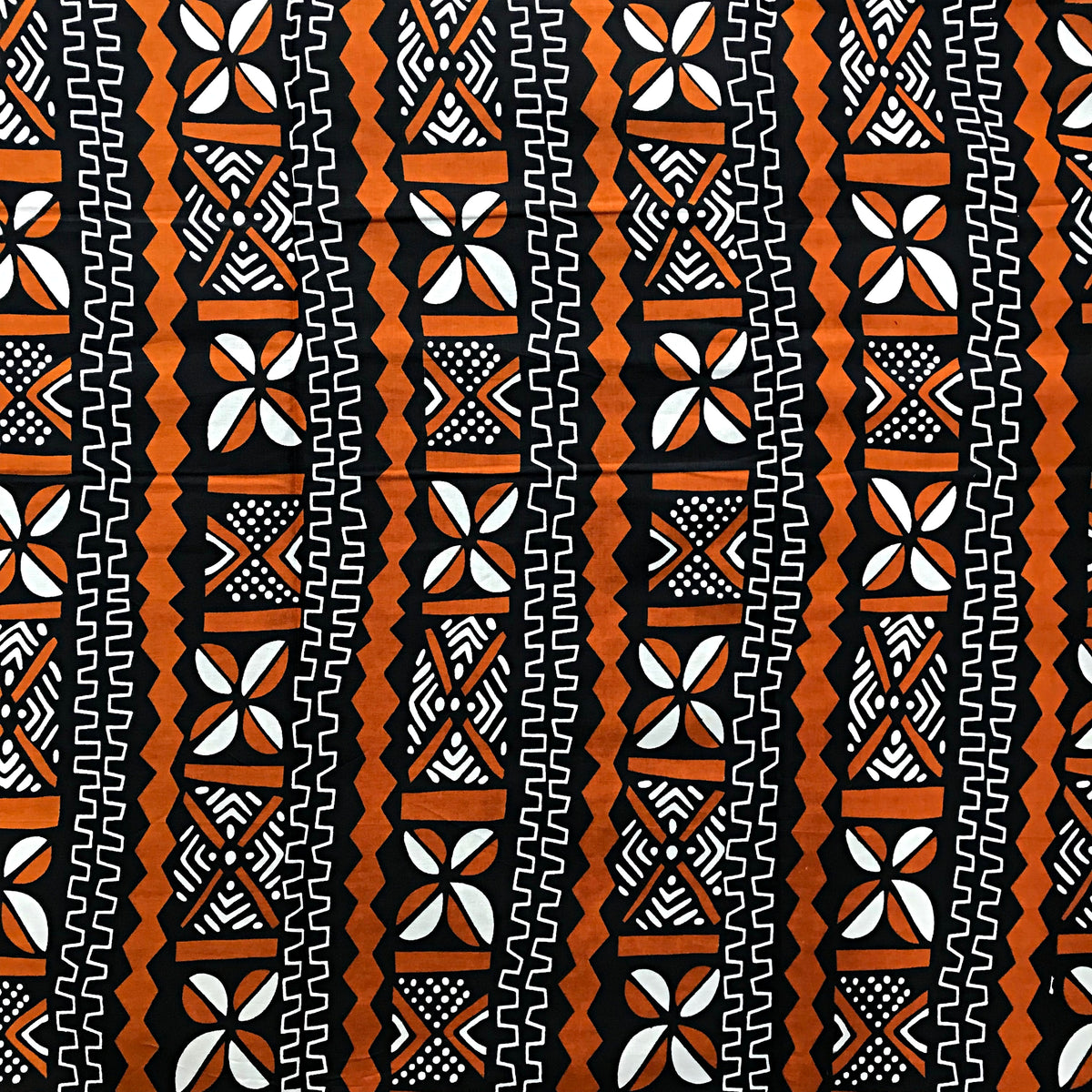 African outlet print fabric, mudcloth print Ankara fabric, cowrie print, 6 yards African fabric, face mask fabric, tribal print fabric