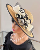 Straw Church Sun Hat - Tan Brown