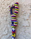 Bamileke Hand Beaded African Carved Walking Stick / Cane - Afrilege