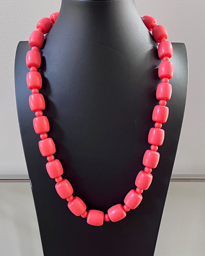 Coral African Beads Necklace - Afrilege