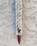 Cowries Hand Beaded African Carved Walking Stick / Cane - Afrilege
