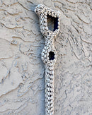 Cowries Hand Beaded African Carved Walking Stick / Cane - Afrilege