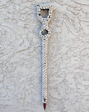 Cowries Hand Beaded African Carved Walking Stick / Cane - Afrilege