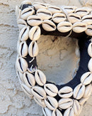 Cowries Hand Beaded African Carved Walking Stick / Cane - Afrilege