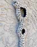 Cowries Hand Beaded African Carved Walking Stick / Cane - Afrilege