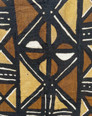 African Handmade Mud Cloth Bogolan Fabric - Black / Brown - Afrilege
