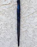 Lion & Crocodile Ebony Wood Carved Walking Stick / Cane - Afrilege