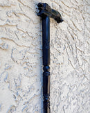 Lion Handle Ebony Wood Carved Walking Stick / Cane - Afrilege