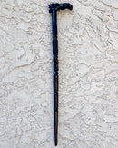 Lion Handle Ebony Wood Carved Walking Stick / Cane - Afrilege