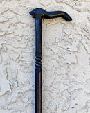 Lion head Ebony Wood Carved Walking Stick / Cane - Afrilege