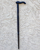 Lion head Ebony Wood Carved Walking Stick / Cane - Afrilege