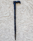 Lion Handle Ebony Wood Carved Walking Stick / Cane - Afrilege