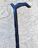 Ebony Wood Carved Walking Stick / Cane - Afrilege