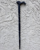 Lion head Ebony Wood Carved Walking stick / cane - Afrilege