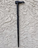 Elephant head Ebony Wood Carved Walking stick / cane - Afrilege