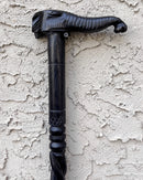 Elephant head Ebony Wood Carved Walking stick / cane - Afrilege