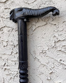 Elephant head Ebony Wood Carved Walking stick / cane - Afrilege