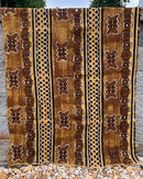 African Handmade Bogolan Mud Cloth Fabric - Brown - Afrilege