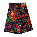 African Wax Print Fabric (Ankara) - Black / Red - Afrilege