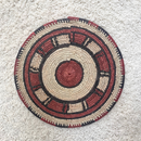 African Fulani Mbeedu Roundel Flat Woven Basket