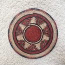 African Fulani Mbeedu Roundel Flat Woven Basket