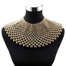 Egyptian Inspired Maxi Choker Necklace - Gold - Afrilege