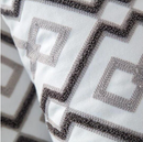 Embroidery Geometric Boho Decorative pillow covers - Gray - Afrilege