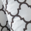 Embroidery Geometric Boho Decorative pillow covers - Gray - Afrilege