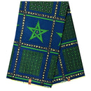African wax print Ankara Fabric - Green / Blue - Afrilege