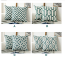 Embroidery Geometric Boho Decorative pillow covers - Green - Afrilege