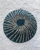 Uganda hand woven Baskets 12" - Green / Beige - Afrilege